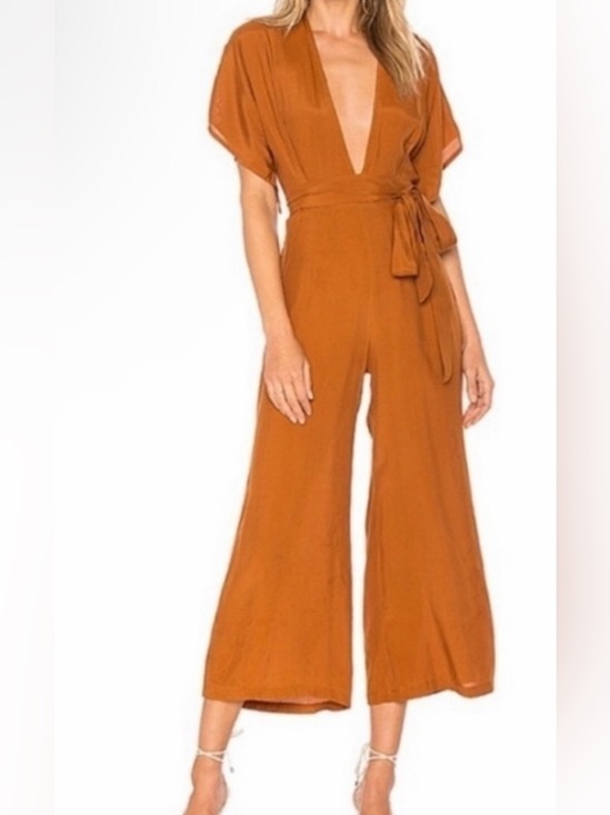 Faithfull the Brand Pants - NWT Revolve Faithfull the Brand Cedric Wide-Leg Jumpsuit w Tie Waist US 4 Small